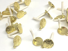 20mm Etched Gold post earring circle blanks, gold round earring, gold stud earring round, gold jewelry, gold dangle earring making