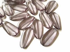 Gray Resin Geometric Beads, semi circle painted beads 36mm beads, craft supplies, bangle bracelets earrings or necklaces, gray jewelry