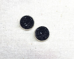 12mm Druzy Cabochon Settings, Silver jewelry making kit, earring set, diy jewelry, druzy studs, 12mm Druzy, stud earrings backings plates