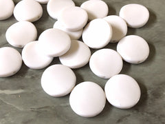 White thick & flat beads, Bangle Making, Jewelry Making, 24mm Beads, white Jewelry necklace, neutral jewelry, big white beads