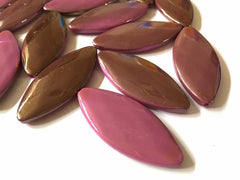 Purple & Metallic Silver Ombre pointed oval beads 43mm beads, large acrylic oval beads, purple jewelry, wire bangle, jewelry