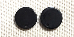 14mm black post earring round blanks, black round earring, black stud earring, drop dangle earring making colorful jewelry blanks