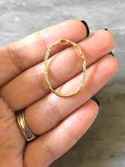 Gold Oval Earring Hoops, 31mm Necklaces Earrings focal point, gold hardware, gold diy earring wires gold statement boho geometric jewelry