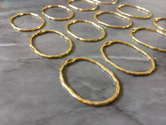 Gold Oval Earring Hoops, 31mm Necklaces Earrings focal point, gold hardware, gold diy earring wires gold statement boho geometric jewelry