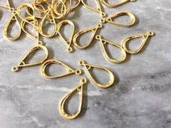 Gold rectangle 2 hole earring, Necklaces Earrings focal point, gold hardware, gold diy earring wires gold statement boho geometric jewelry