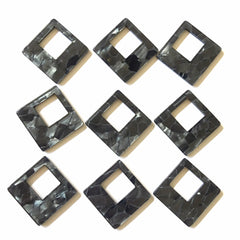 Gray Mosaic Tortoise Shell Acrylic Blanks Cutout, diamond blanks, earring pendant jewelry making, 38mm no hole jewelry blanks