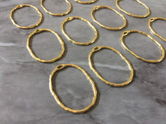 Gold Oval Earring Hoops, 31mm Necklaces Earrings focal point, gold hardware, gold diy earring wires gold statement boho geometric jewelry