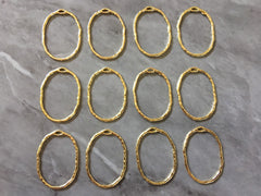 Gold Oval Earring Hoops, 31mm Necklaces Earrings focal point, gold hardware, gold diy earring wires gold statement boho geometric jewelry