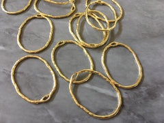 Gold Oval Earring Hoops, 31mm Necklaces Earrings focal point, gold hardware, gold diy earring wires gold statement boho geometric jewelry
