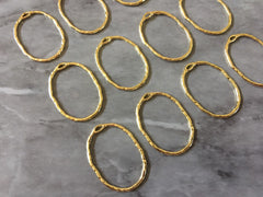 Gold Oval Earring Hoops, 31mm Necklaces Earrings focal point, gold hardware, gold diy earring wires gold statement boho geometric jewelry