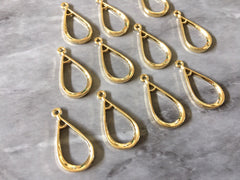 Gold rectangle 2 hole earring, Necklaces Earrings focal point, gold hardware, gold diy earring wires gold statement boho geometric jewelry