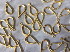 Gold rectangle 2 hole earring, Necklaces Earrings focal point, gold hardware, gold diy earring wires gold statement boho geometric jewelry
