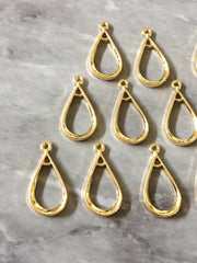 Gold rectangle 2 hole earring, Necklaces Earrings focal point, gold hardware, gold diy earring wires gold statement boho geometric jewelry