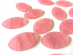 Blush Matte Storm Cloud painted Blanks Cutout, jewelry blanks, earring bead jewelry making, 32mm oval jewelry, 1 Hole oval necklace rubber