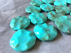 Seafoam Green 25mm MOON Beads, green beads, large acrylic beads, seafoam jewelry, green bangle, wire bangle, jewelry making, big green beads