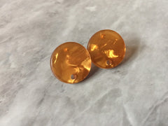 14mm GOLD acrylic post earring round blanks, brown round earring, stud earring, drop dangle earring making colorful jewelry blanks circle