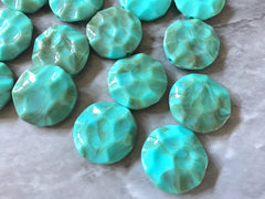 Seafoam Green 25mm MOON Beads, green beads, large acrylic beads, seafoam jewelry, green bangle, wire bangle, jewelry making, big green beads
