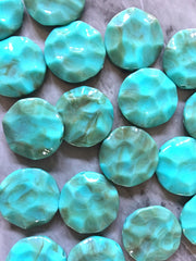 Seafoam Green 25mm MOON Beads, green beads, large acrylic beads, seafoam jewelry, green bangle, wire bangle, jewelry making, big green beads