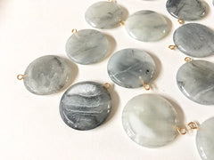 Resin Smoky Gray Acrylic Blanks Cutout, Circle blanks, earring bead jewelry making, 35mm circle jewelry, 1 Hole circle pendant round boho