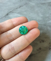 12mm Druzy Cabochons, GREEN sparkle jewelry making kit, earring set, diy jewelry, druzy studs, 12mm Druzy, cabochon, stud earrings green