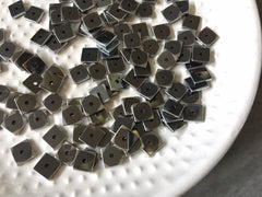 Silver hematite 6mm beads, bead jewelry making, heishi jewelry, silver gray gunmetal spacer, long necklace statement