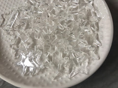 Clear Acrylic Star Resin Beads, star shape acrylic 23mm Earring Necklace pendant bead 1 one hole at top, star jewelry