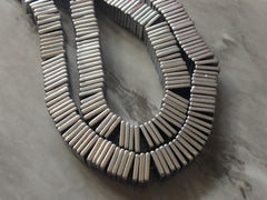 Silver hematite 6mm beads, bead jewelry making, heishi jewelry, silver gray gunmetal spacer, long necklace statement