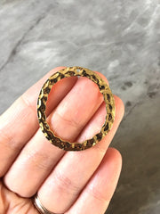 Gold Circle Chunky 35mm 1 hole for earrings, gold circle blanks, DIY gold earring jewelry round gold earrings, geometric boho long necklace