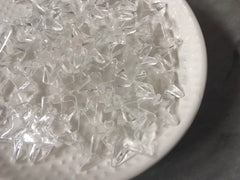 Clear Acrylic Star Resin Beads, star shape acrylic 23mm Earring Necklace pendant bead 1 one hole at top, star jewelry