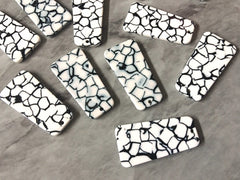 Black & White resin Tortoise Shell resin Acrylic Blanks Cutout, earring pendant jewelry making, 38mm 1 Hole earring blanks