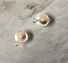 12mm Smooth Silver post earring circle blanks, silver round earring, silver stud earring, silver jewelry, silver dangle earring making