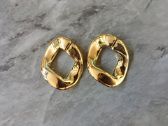 XXL Gold Mirror LINKING chain, gold jewelry, chunky necklace or bracelet, lucite resin chain links jewelry making, plastic connector large