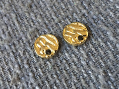 Flowing River 10mm Gold post earring circle blanks, gold round earring, gold stud earring, gold jewelry, gold dangle earring making