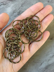 Medium Brass Circle 22mm for earrings, brass circle blanks, DIY gold earring jewelry round gold, geometric boho long necklace, twisted metal