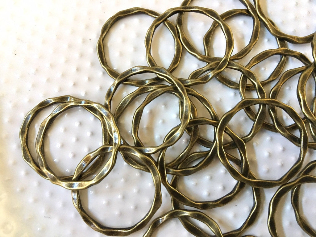 Medium Brass Circle 22mm for earrings, brass circle blanks, DIY gold earring jewelry round gold, geometric boho long necklace, twisted metal