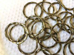 Medium Brass Circle 22mm for earrings, brass circle blanks, DIY gold earring jewelry round gold, geometric boho long necklace, twisted metal