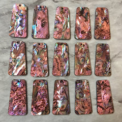 Abalone Shell Pink Gold Acrylic Blanks Cutout, earring pendant jewelry making, 38mm jewelry, 1 Hole earring blanks, geode agate
