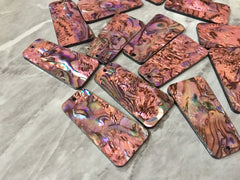 Abalone Shell Pink Gold Acrylic Blanks Cutout, earring pendant jewelry making, 38mm jewelry, 1 Hole earring blanks, geode agate