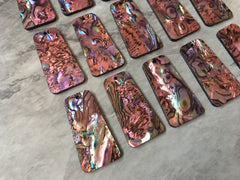 Abalone Shell Pink Gold Acrylic Blanks Cutout, earring pendant jewelry making, 38mm jewelry, 1 Hole earring blanks, geode agate