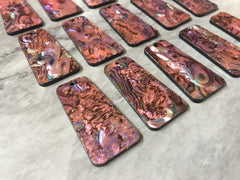 Abalone Shell Pink Gold Acrylic Blanks Cutout, earring pendant jewelry making, 38mm jewelry, 1 Hole earring blanks, geode agate