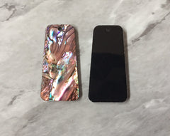 Abalone Shell Pink Gold Acrylic Blanks Cutout, earring pendant jewelry making, 38mm jewelry, 1 Hole earring blanks, geode agate