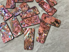 Abalone Shell Pink Gold Acrylic Blanks Cutout, earring pendant jewelry making, 38mm jewelry, 1 Hole earring blanks, geode agate