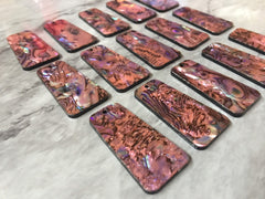 Abalone Shell Pink Gold Acrylic Blanks Cutout, earring pendant jewelry making, 38mm jewelry, 1 Hole earring blanks, geode agate