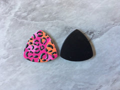 3D Printed colorful leopard print Beads, rainbow cutout acrylic 24mm Earring Necklace pendant bead, one hole at top DIY blanks animal print