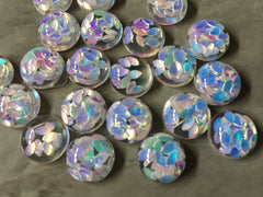 Pastel chunky confetti + Clear Resin 12mm Druzy Cabochons, jewelry making kit earring set, diy jewelry, druzy studs, 12mm Druzy Earrings