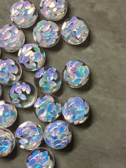 Pastel chunky confetti + Clear Resin 12mm Druzy Cabochons, jewelry making kit earring set, diy jewelry, druzy studs, 12mm Druzy Earrings