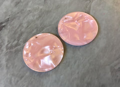 Pink Mosaic Tortoise Shell Acrylic Blanks Cutout, Circle blanks, earring bead jewelry making, 28mm jewelry 1 Hole circle granite bangle