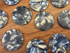 Gray Mosaic Tortoise Shell Acrylic Blanks Cutout, Circle blanks, earring bead jewelry making, 28mm jewelry 1 Hole circle granite bangle
