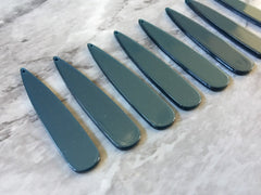 Teal Shiny Neutral Beads, geometric shape acrylic 56mm Long Earring or Necklace pendant bead 1 one hole top teardrop long drop earrings