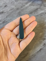 Teal Shiny Neutral Beads, geometric shape acrylic 56mm Long Earring or Necklace pendant bead 1 one hole top teardrop long drop earrings